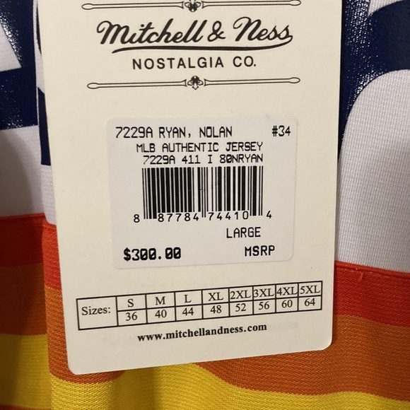 Mitchell & ness Nolan Ryan jersey new with tags - Picture 6 of 6